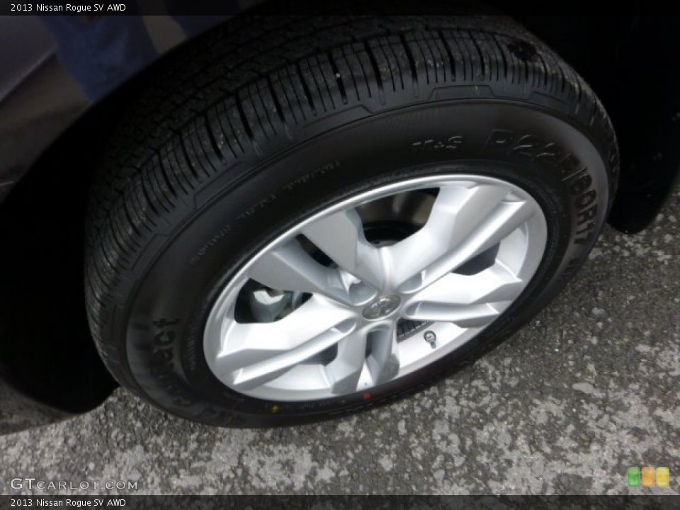 2013 Nissan Rogue SV AWD Wheel and Tire Photo #72240629