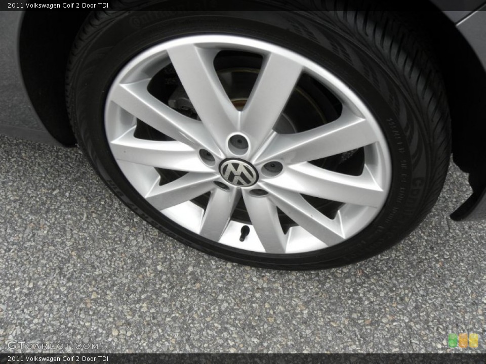 2011 Volkswagen Golf 2 Door TDI Wheel and Tire Photo #72383594