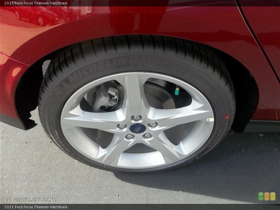 2013 Ford Focus Titanium Hatchback Wheel and Tire Photo #72435911