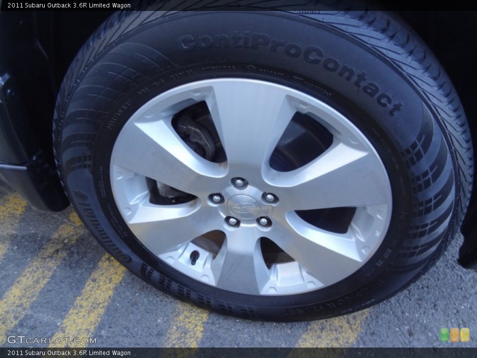 2011 Subaru Outback 3.6R Limited Wagon Wheel and Tire Photo #72624932