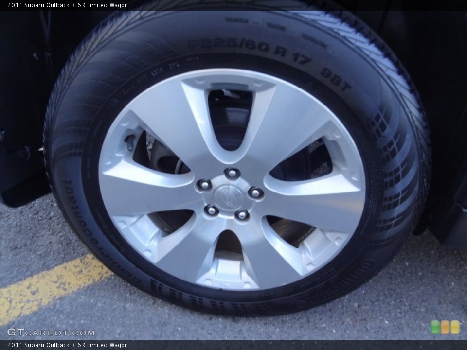 2011 Subaru Outback 3.6R Limited Wagon Wheel and Tire Photo #72624959