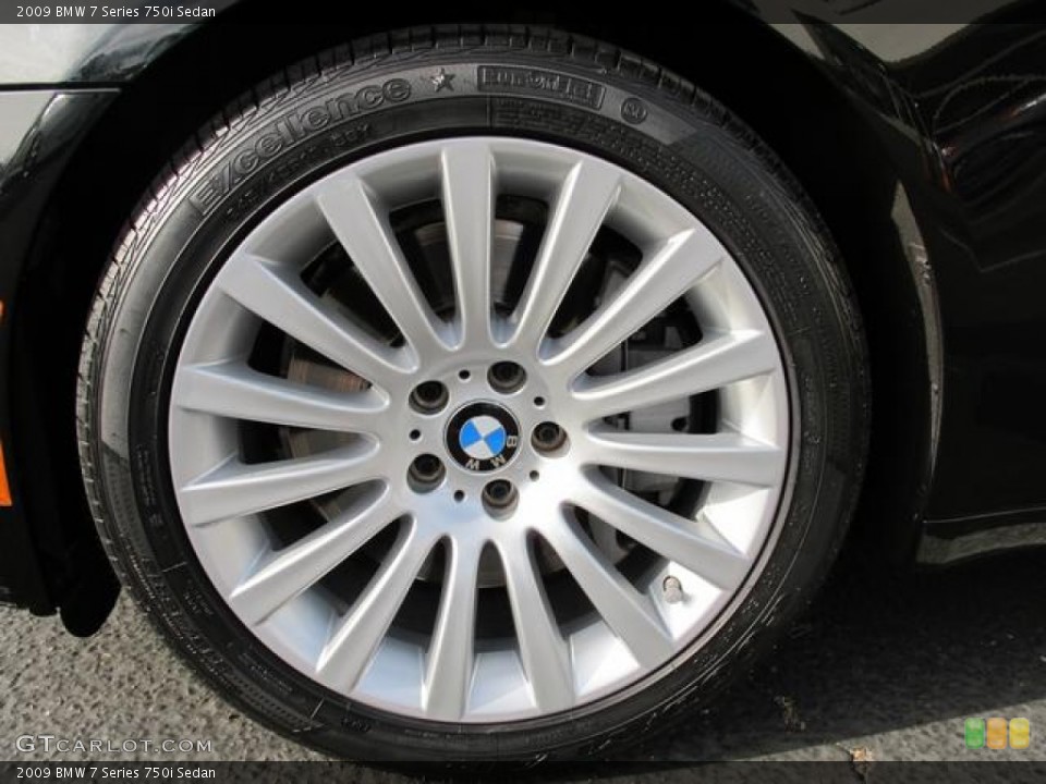 2009 BMW 7 Series 750i Sedan Wheel and Tire Photo #72631174