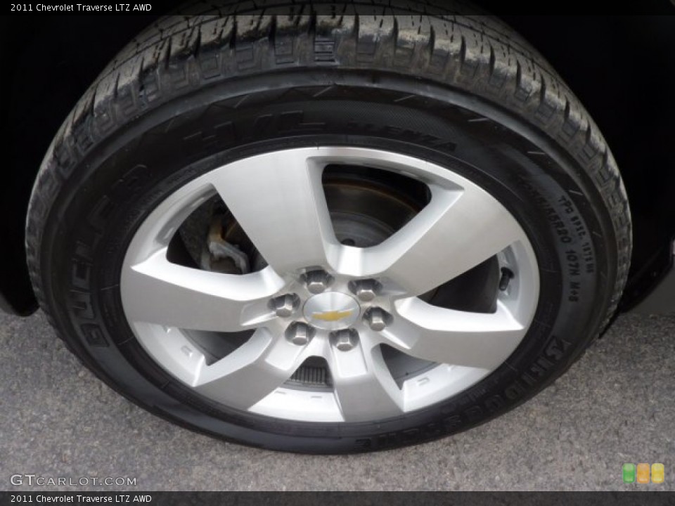 2011 Chevrolet Traverse LTZ AWD Wheel and Tire Photo #72673485