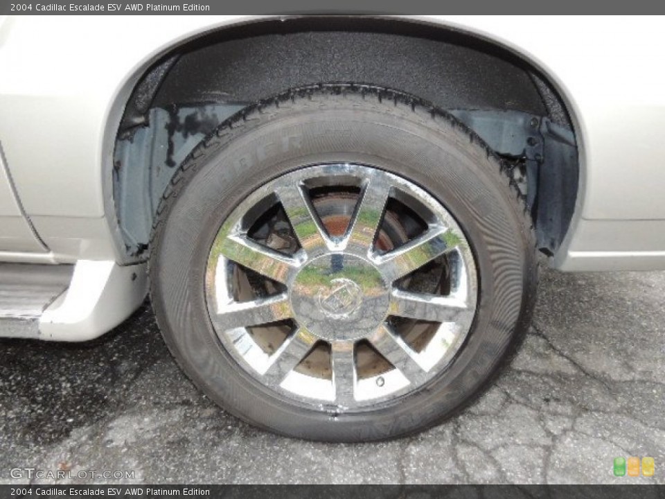 2004 Cadillac Escalade ESV AWD Platinum Edition Wheel and Tire Photo #72688843