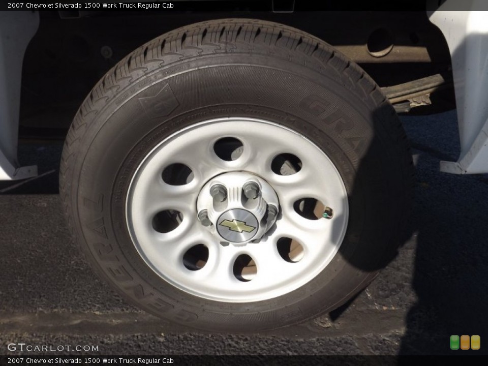 2007 Chevrolet Silverado 1500 Work Truck Regular Cab Wheel and Tire Photo #72894444