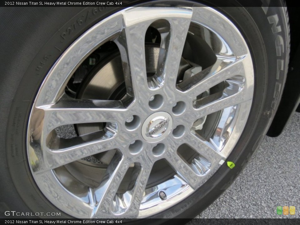 2012 Nissan Titan SL Heavy Metal Chrome Edition Crew Cab 4x4 Wheel and Tire Photo #72912750