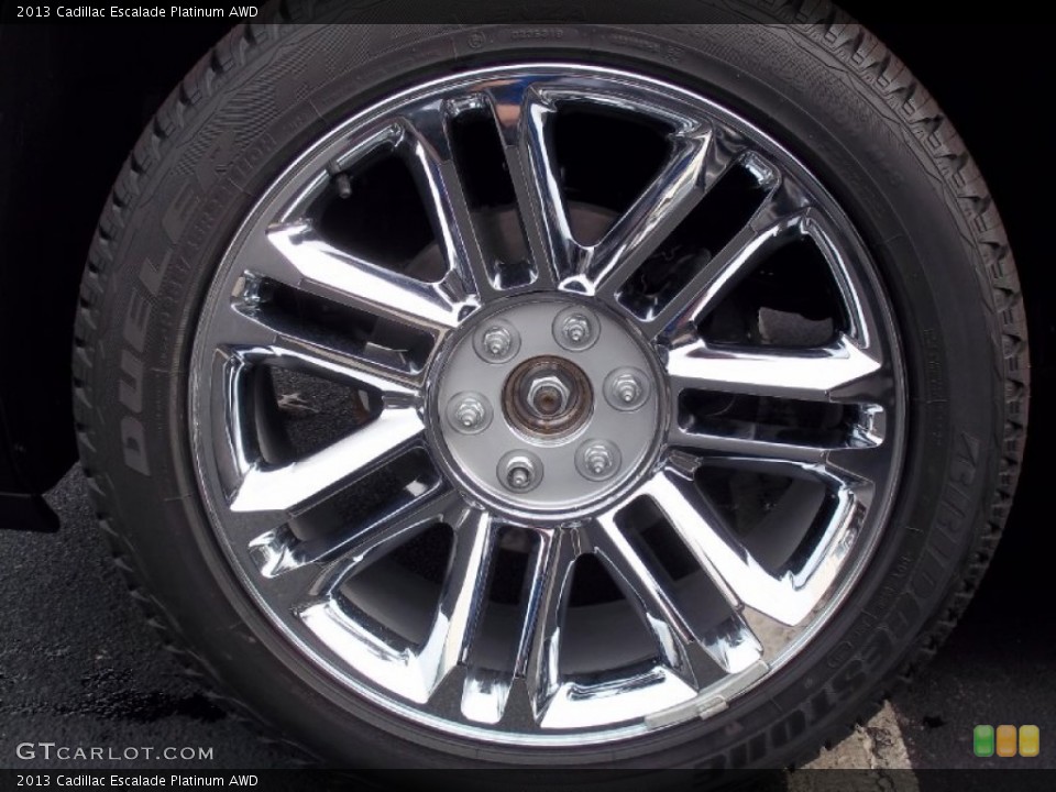 2013 Cadillac Escalade Platinum AWD Wheel and Tire Photo #73018492