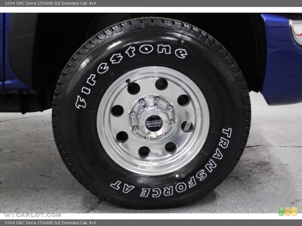 2004 GMC Sierra 2500HD SLE Extended Cab 4x4 Wheel and Tire Photo #73315110