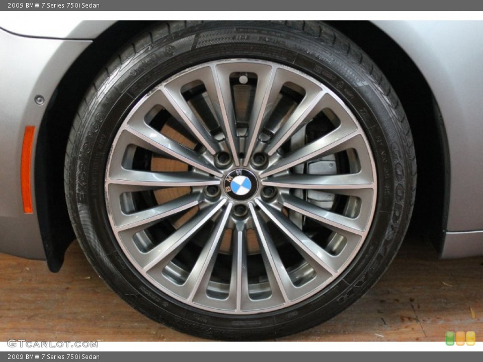 2009 BMW 7 Series 750i Sedan Wheel and Tire Photo #73356026