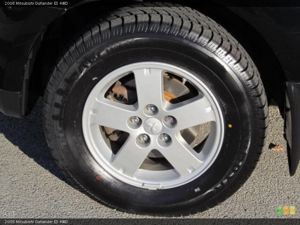 2008 Mitsubishi Outlander ES 4WD Wheel and Tire Photo #73606907