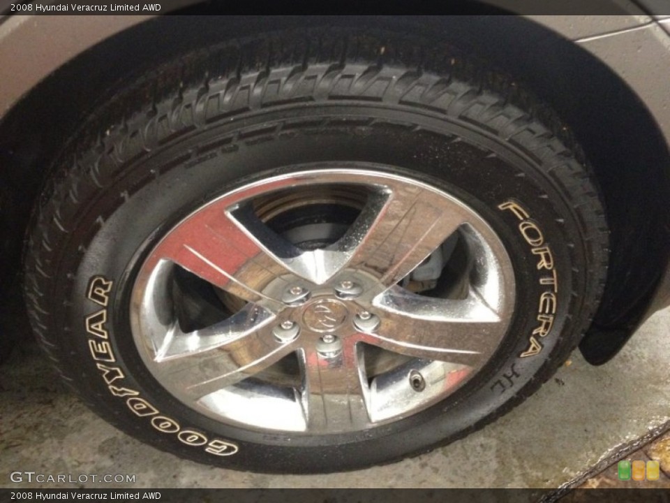 2008 Hyundai Veracruz Limited AWD Wheel and Tire Photo #73625420