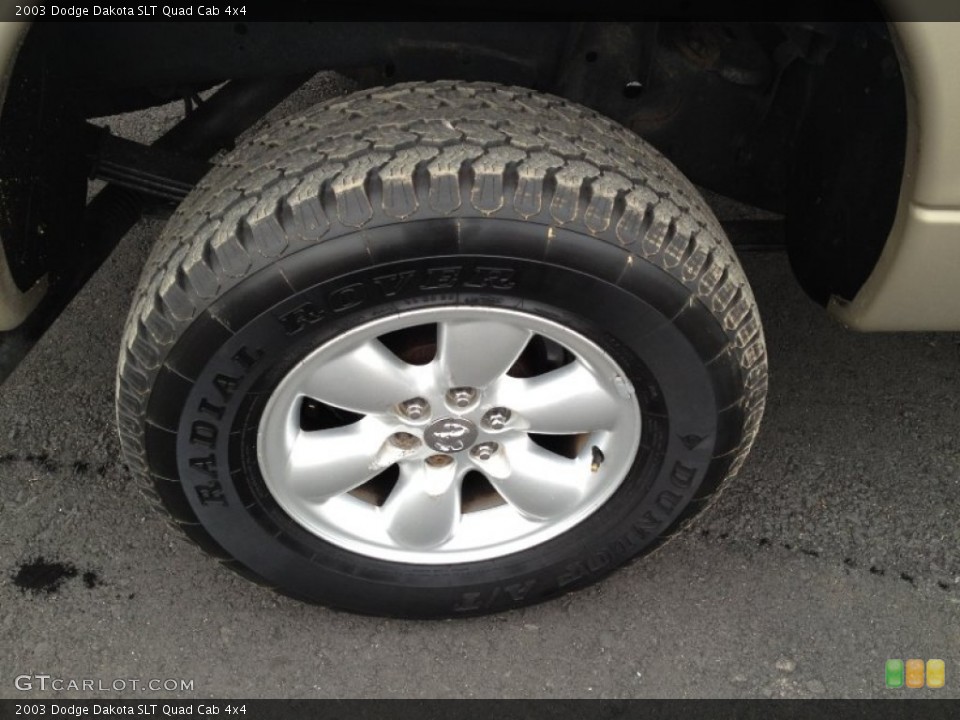 2003 Dodge Dakota SLT Quad Cab 4x4 Wheel and Tire Photo #73644927