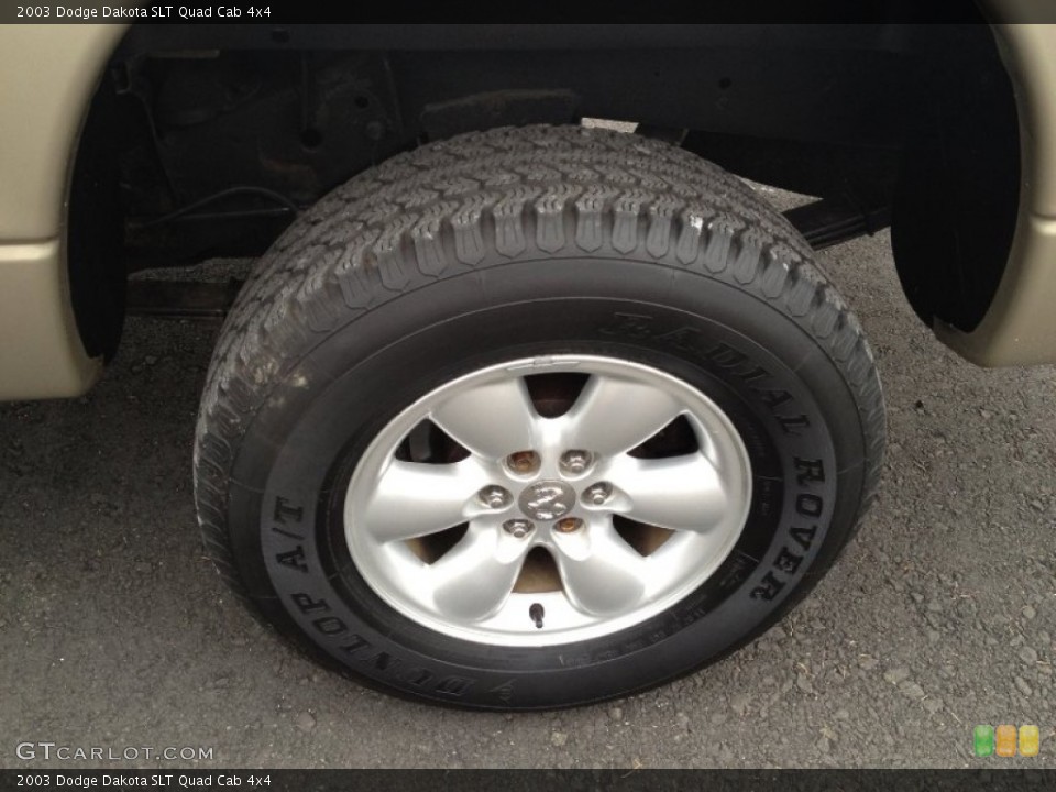 2003 Dodge Dakota SLT Quad Cab 4x4 Wheel and Tire Photo #73645040