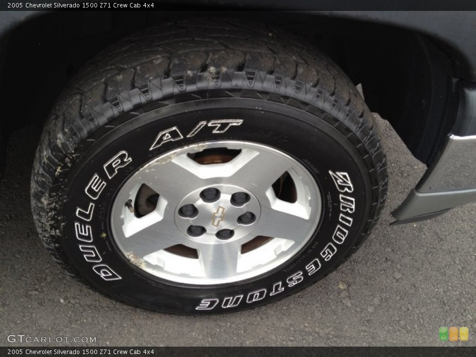 2005 Chevrolet Silverado 1500 Z71 Crew Cab 4x4 Wheel and Tire Photo #73645357