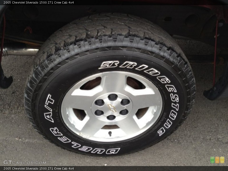 2005 Chevrolet Silverado 1500 Z71 Crew Cab 4x4 Wheel and Tire Photo #73645402