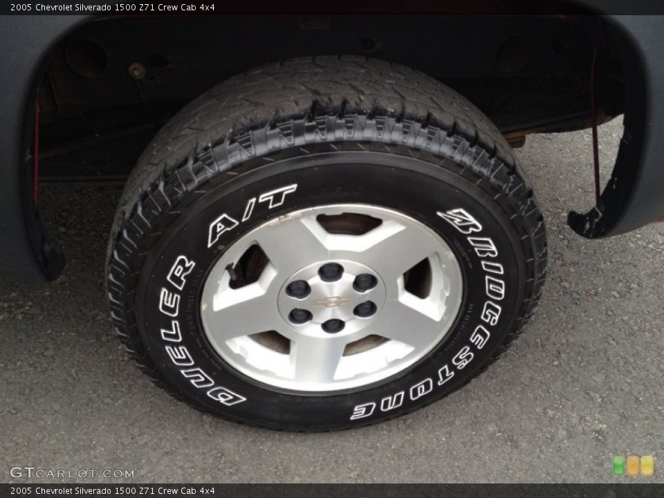 2005 Chevrolet Silverado 1500 Z71 Crew Cab 4x4 Wheel and Tire Photo #73645611