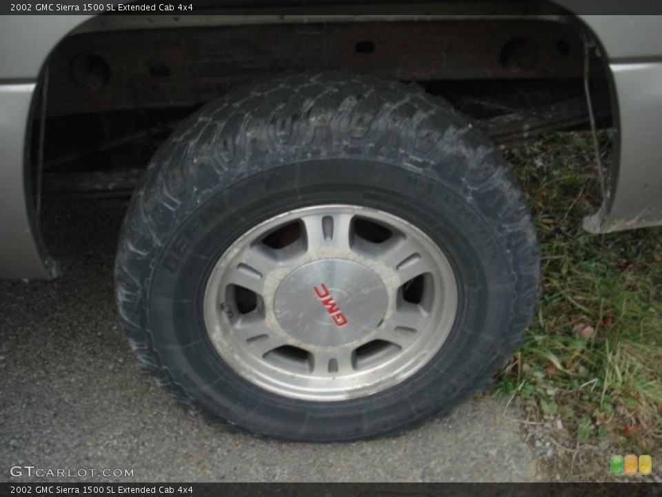 2002 GMC Sierra 1500 SL Extended Cab 4x4 Wheel and Tire Photo #73752501