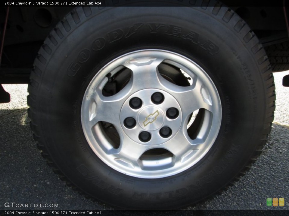 2004 Chevrolet Silverado 1500 Z71 Extended Cab 4x4 Wheel and Tire Photo #73797146
