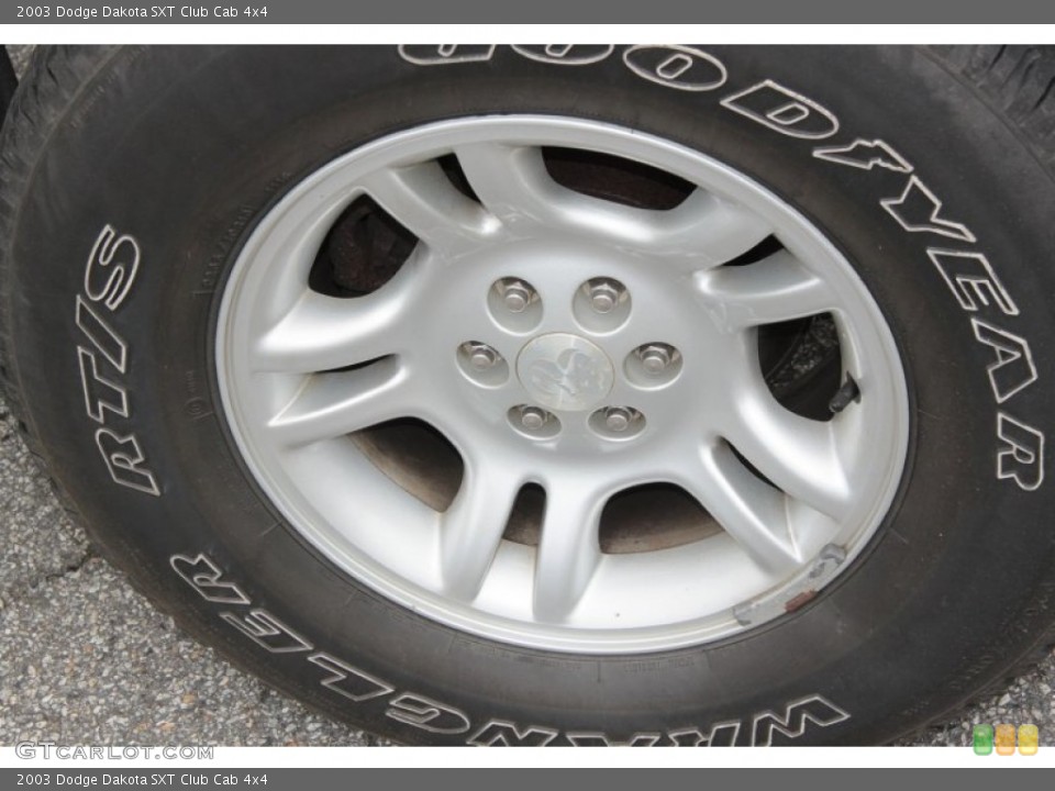 2003 Dodge Dakota SXT Club Cab 4x4 Wheel and Tire Photo #73835780