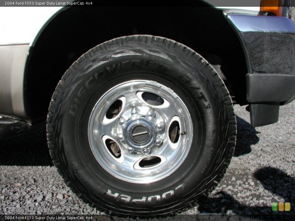 2004 Ford F350 Super Duty Lariat SuperCab 4x4 Wheel and Tire Photo #73855049
