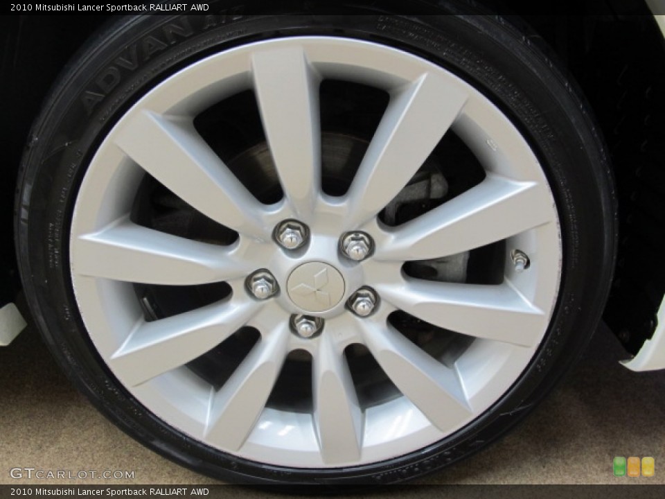 2010 Mitsubishi Lancer Sportback RALLIART AWD Wheel and Tire Photo #73920437