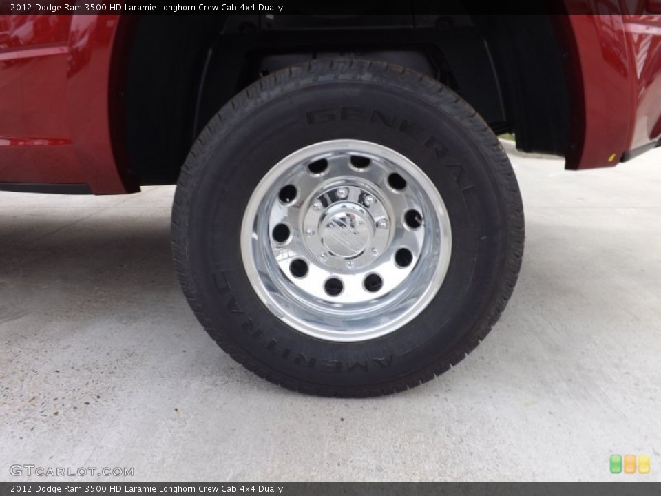 2012 Dodge Ram 3500 HD Laramie Longhorn Crew Cab 4x4 Dually Wheel and Tire Photo #73950229