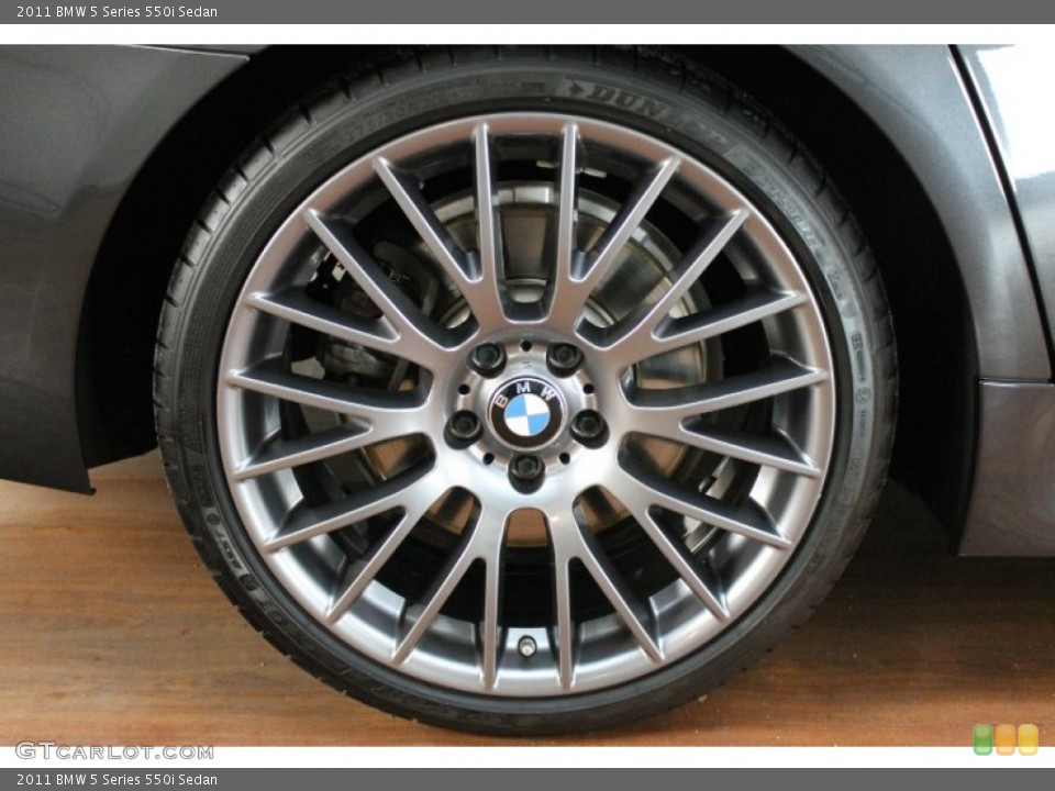 2011 BMW 5 Series 550i Sedan Wheel and Tire Photo #73990617