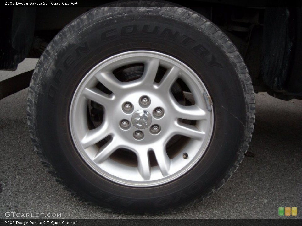 2003 Dodge Dakota SLT Quad Cab 4x4 Wheel and Tire Photo #74085189