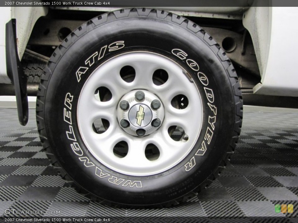 2007 Chevrolet Silverado 1500 Work Truck Crew Cab 4x4 Wheel and Tire Photo #74104442