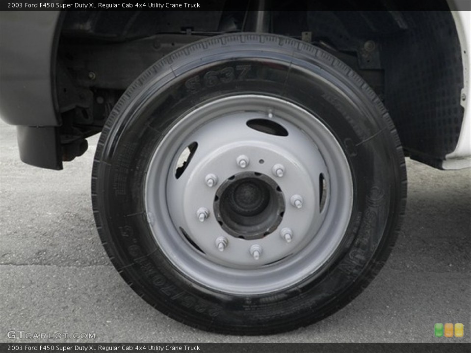 2003 Ford F450 Super Duty XL Regular Cab 4x4 Utility Crane Truck Wheel and Tire Photo #74114341
