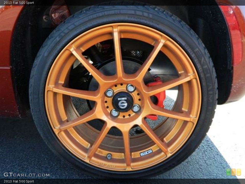2013 Fiat 500 Custom Wheel and Tire Photo #74139649
