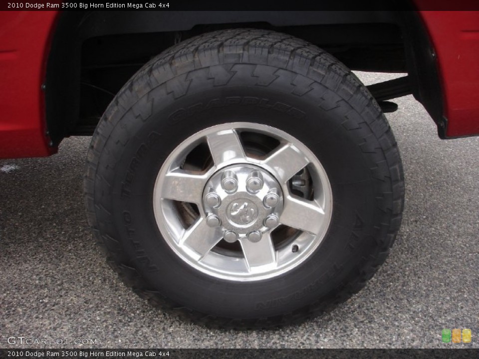 2010 Dodge Ram 3500 Big Horn Edition Mega Cab 4x4 Wheel and Tire Photo #74250937