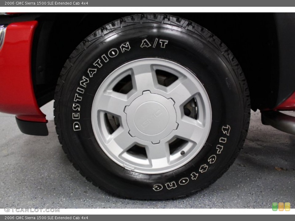 2006 GMC Sierra 1500 SLE Extended Cab 4x4 Wheel and Tire Photo #74360297