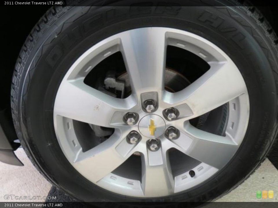 2011 Chevrolet Traverse LTZ AWD Wheel and Tire Photo #74366033