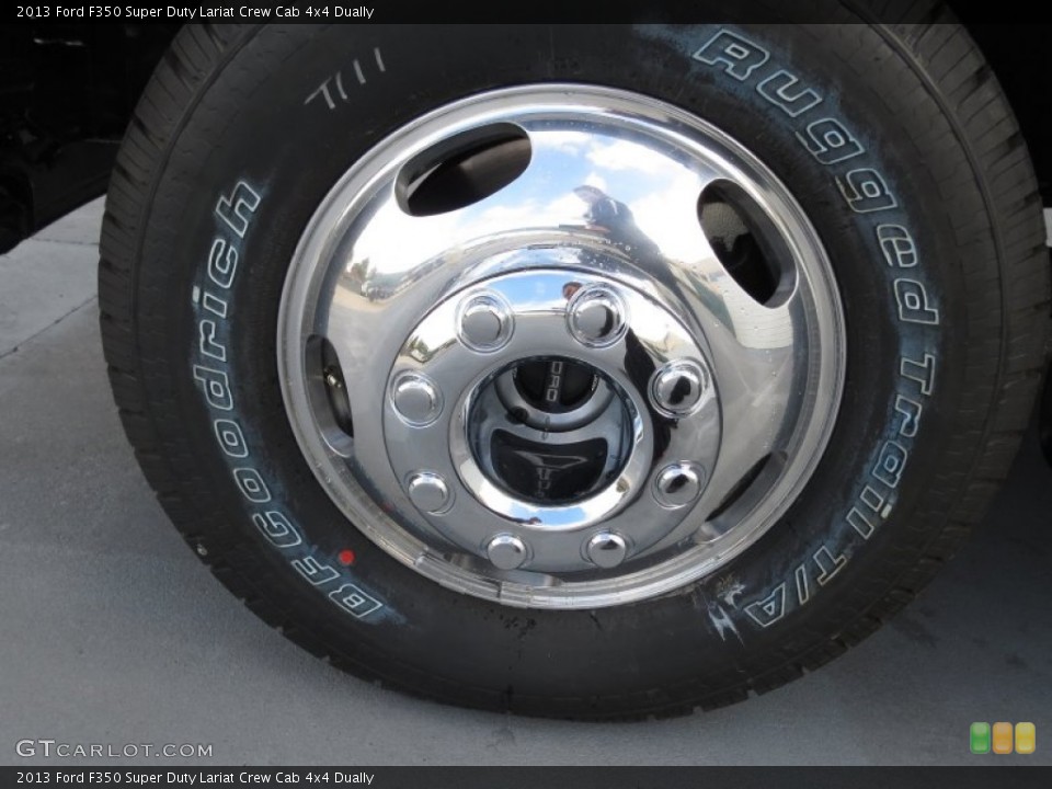 2013 Ford F350 Super Duty Lariat Crew Cab 4x4 Dually Wheel and Tire Photo #74401003