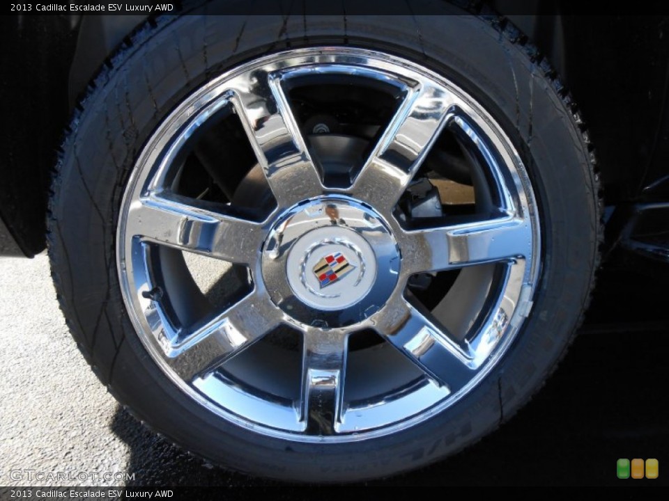 2013 Cadillac Escalade ESV Luxury AWD Wheel and Tire Photo #74438621