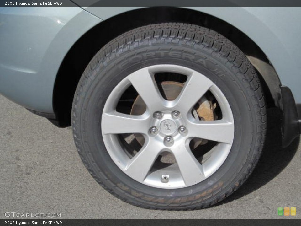 2008 Hyundai Santa Fe SE 4WD Wheel and Tire Photo #74448459