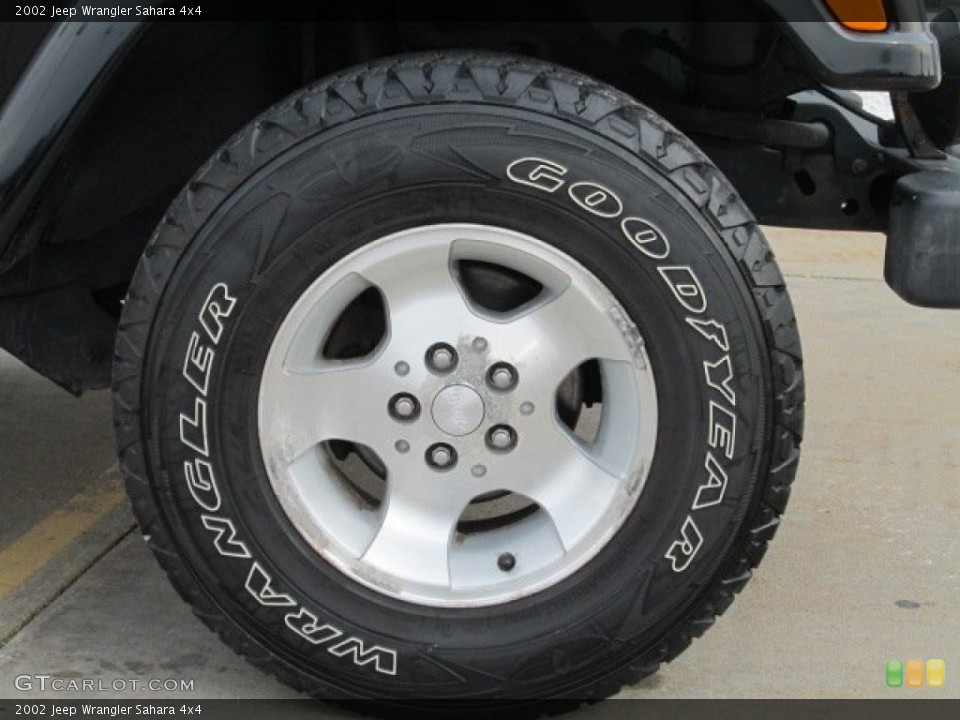 2002 Jeep Wrangler Sahara 4x4 Wheel and Tire Photo #74455151