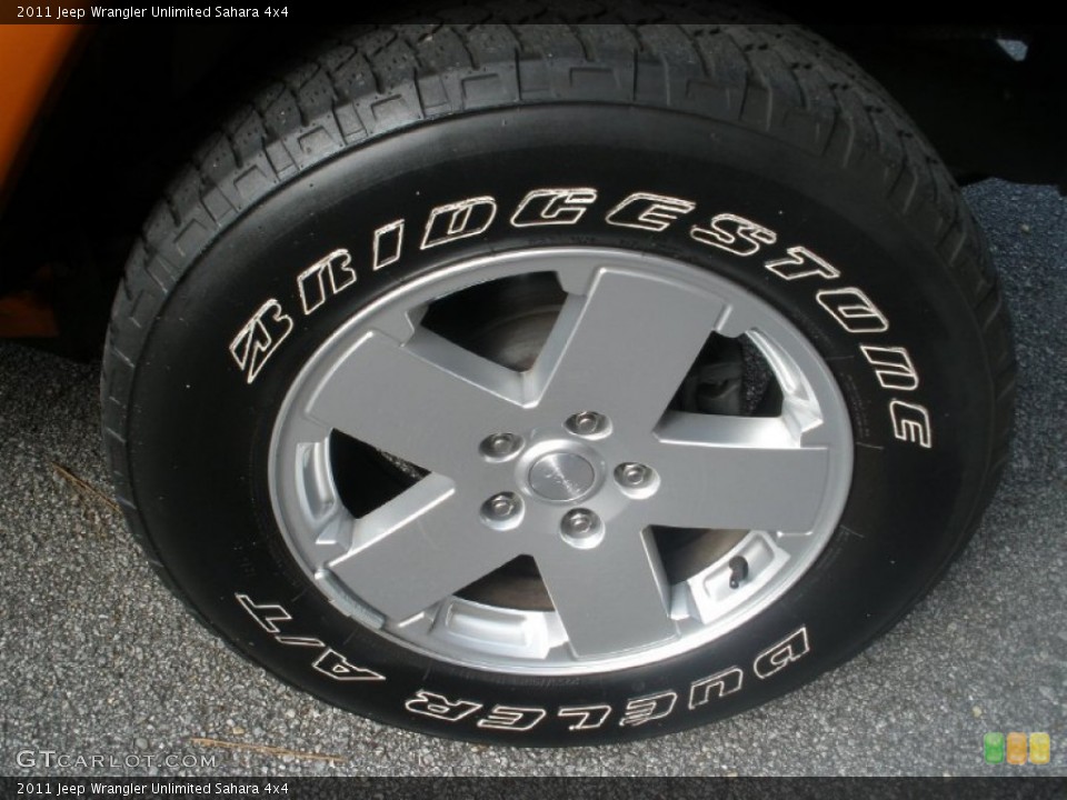 2011 Jeep Wrangler Unlimited Sahara 4x4 Wheel and Tire Photo #74500731