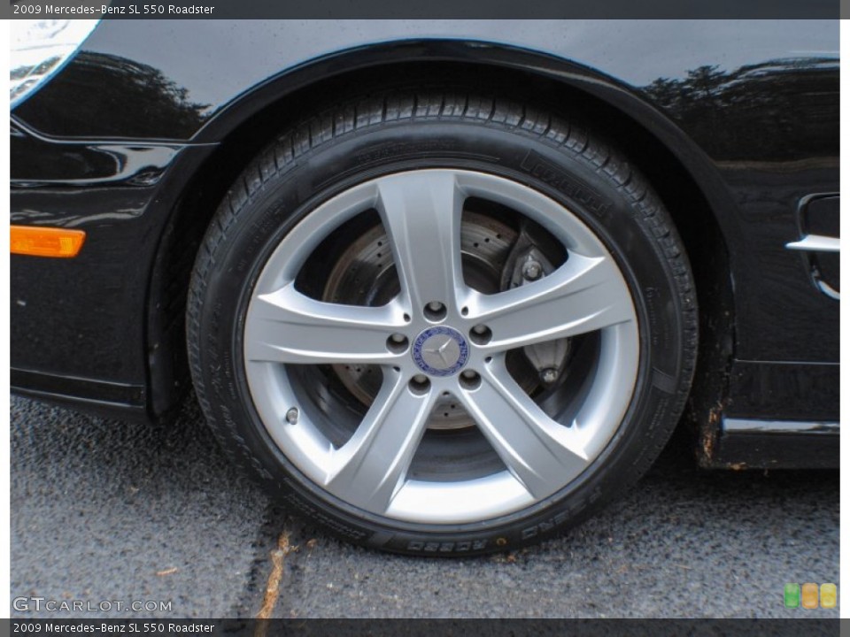 2009 Mercedes-Benz SL 550 Roadster Wheel and Tire Photo #74502865