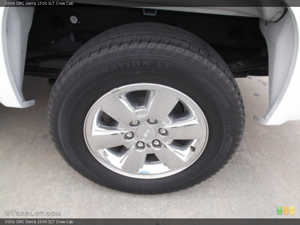 2009 GMC Sierra 1500 SLT Crew Cab Wheel and Tire Photo #74553432