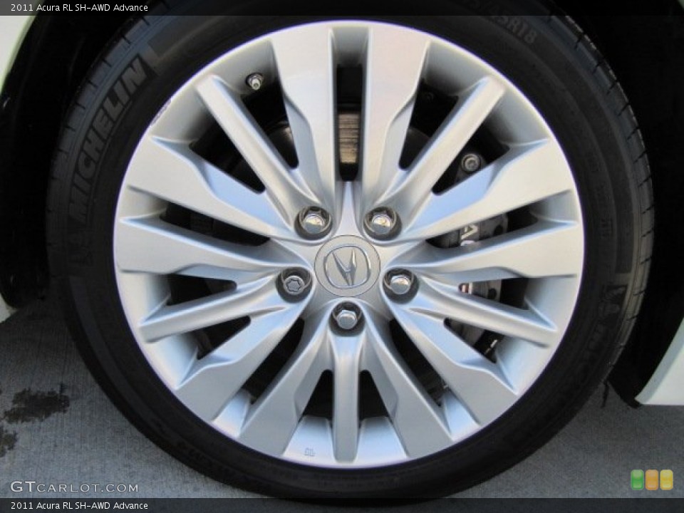 2011 Acura RL SH-AWD Advance Wheel and Tire Photo #74614310