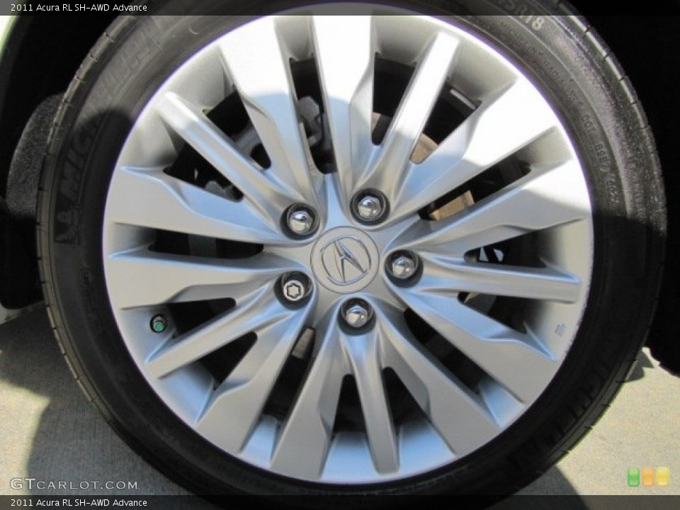 2011 Acura RL SH-AWD Advance Wheel and Tire Photo #74614337