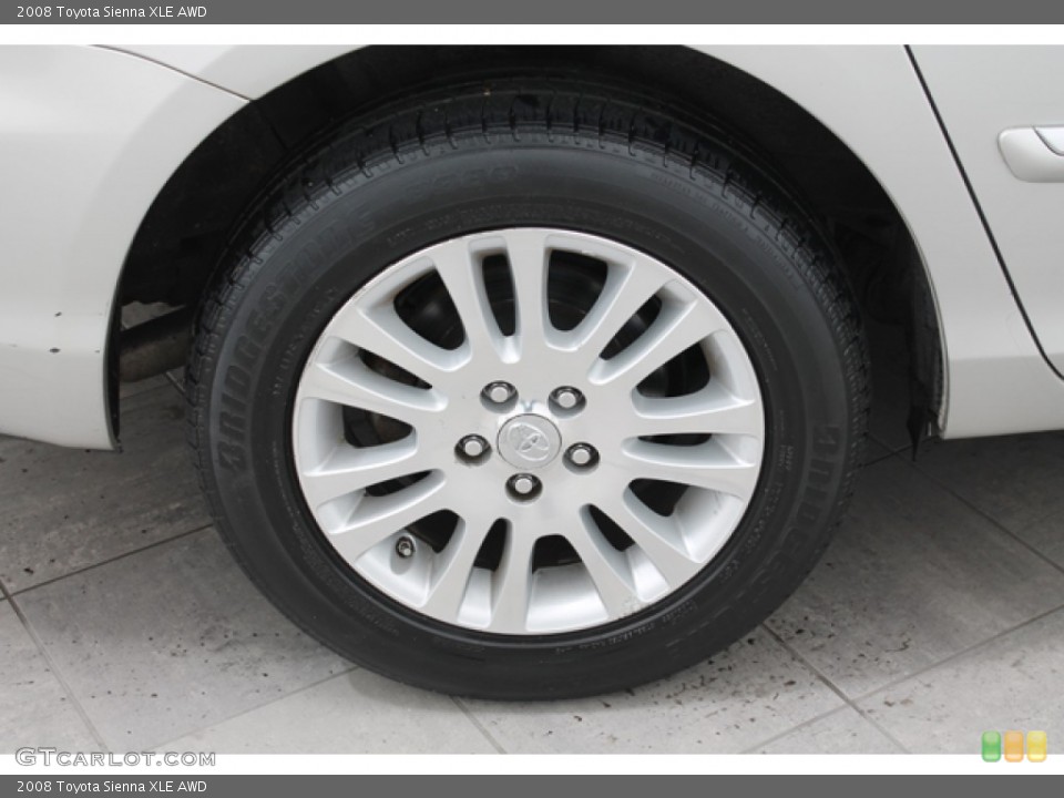 2008 Toyota Sienna XLE AWD Wheel and Tire Photo #74631355