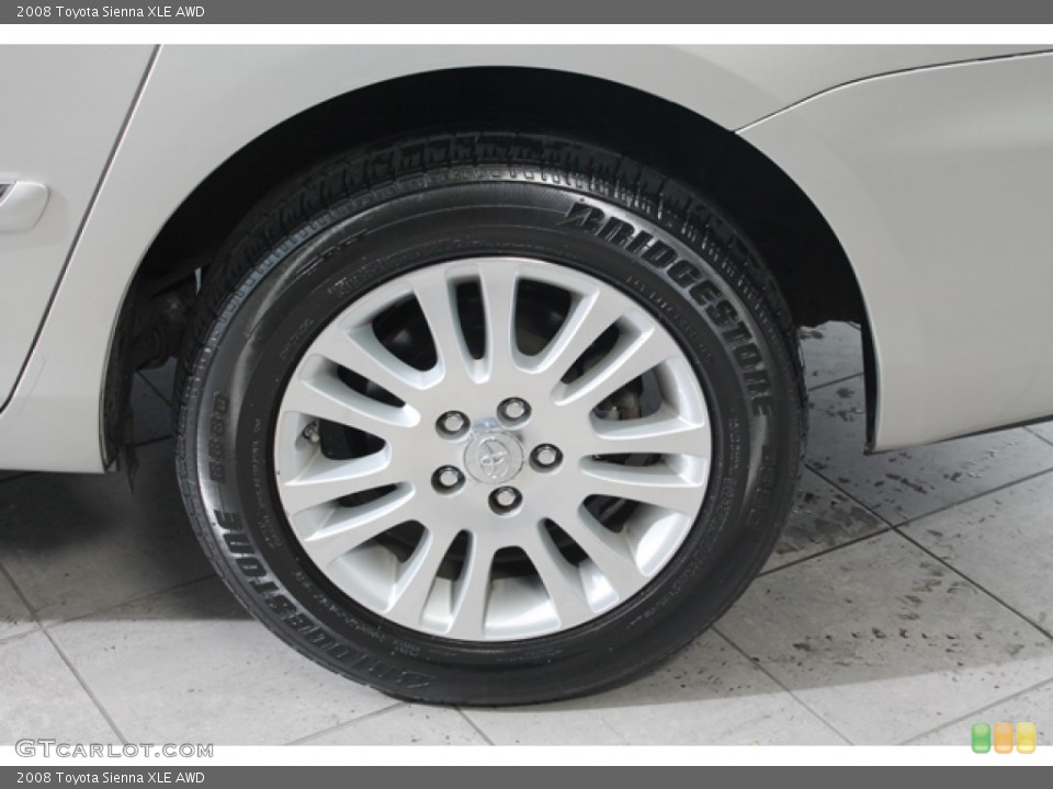 2008 Toyota Sienna XLE AWD Wheel and Tire Photo #74631384