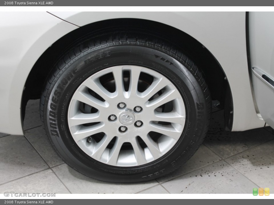 2008 Toyota Sienna XLE AWD Wheel and Tire Photo #74631405