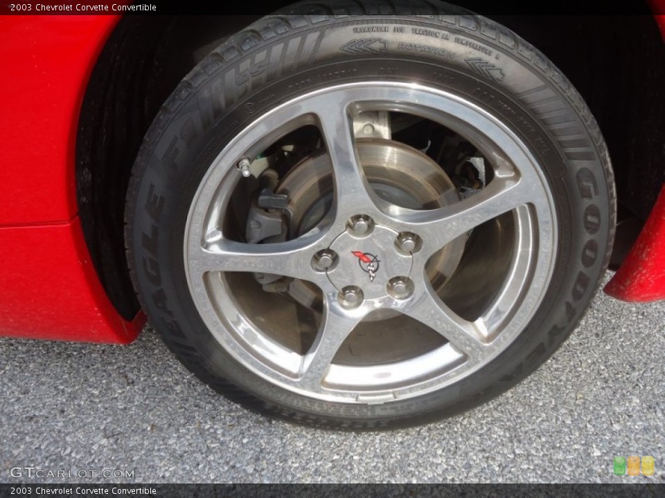 2003 Chevrolet Corvette Convertible Wheel and Tire Photo #74640189