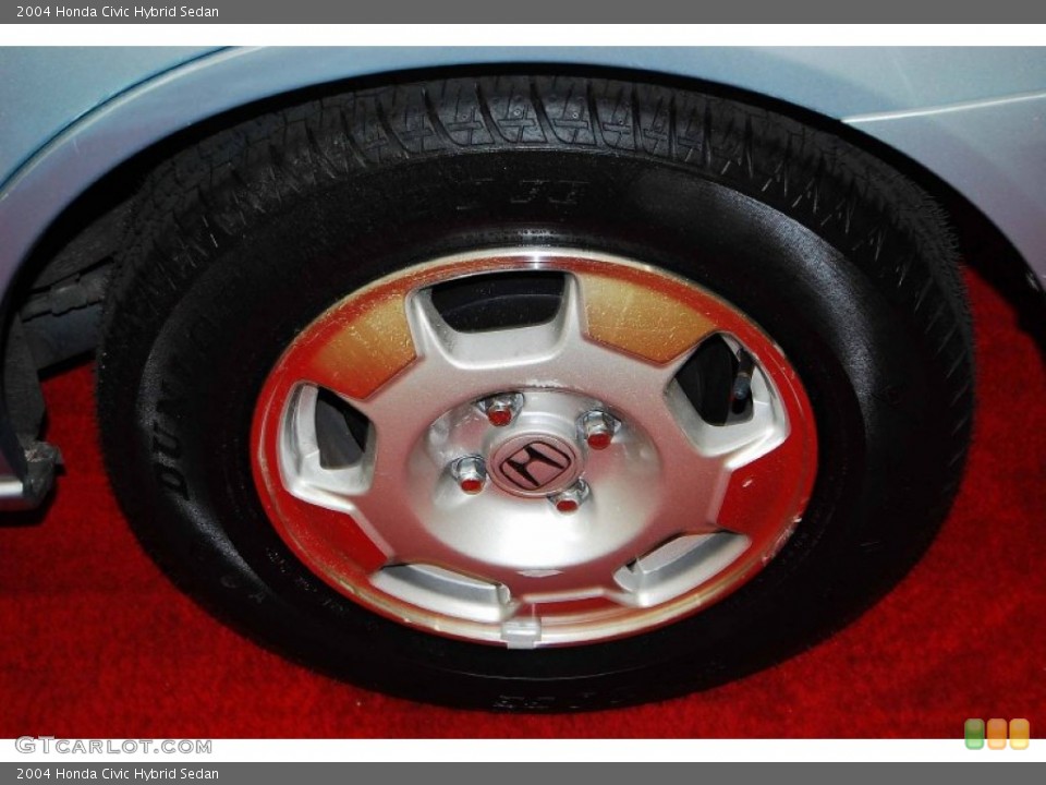 2004 Honda Civic Hybrid Sedan Wheel and Tire Photo #74644275