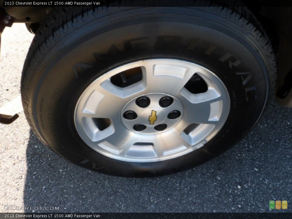 2013 Chevrolet Express LT 1500 AWD Passenger Van Wheel and Tire Photo #74762733