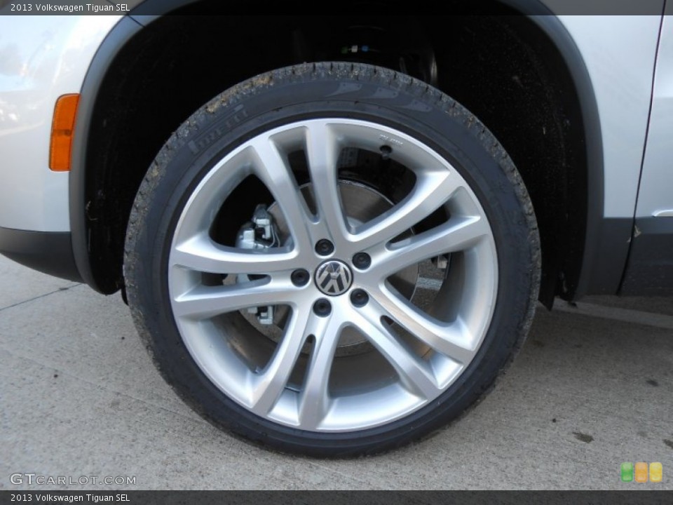 2013 Volkswagen Tiguan SEL Wheel and Tire Photo #74880923
